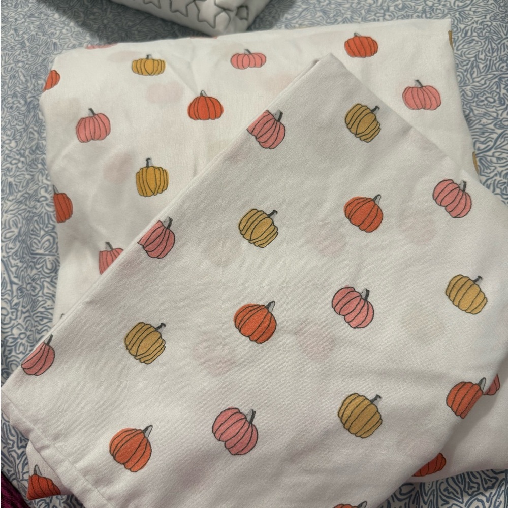 The farmhouse pumpkin fall themed twin sheet set